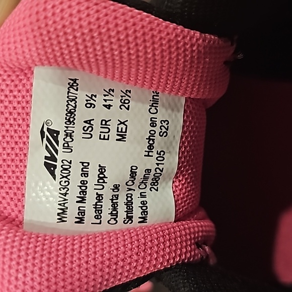 E Avia Black and Pink Leather Athletic Shoes (ABBA) Size 9.5 - Picture 8 of 8